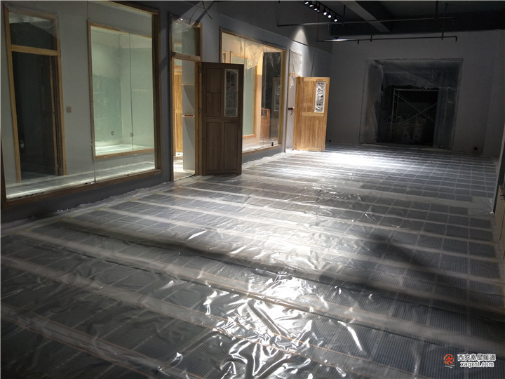 西安龍湖瑜伽館電熱膜鋪設